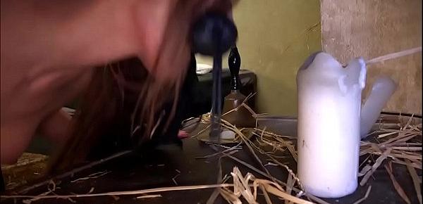  Sexy brunette Witch gangbang fucked